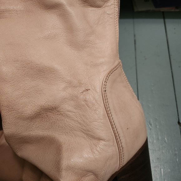 Free People Elle Block Heel Boot Cream 38 - Picture 5 of 8